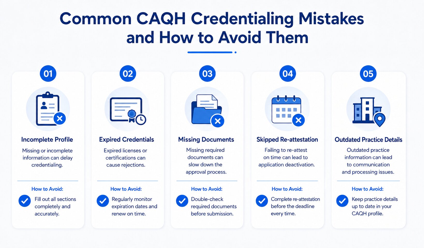 Common CAQH Credentialing Mistakes and How to Avoid Them
